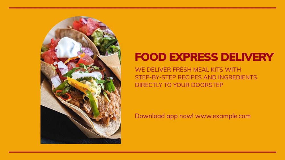 Express food delivery blog banner template, editable design