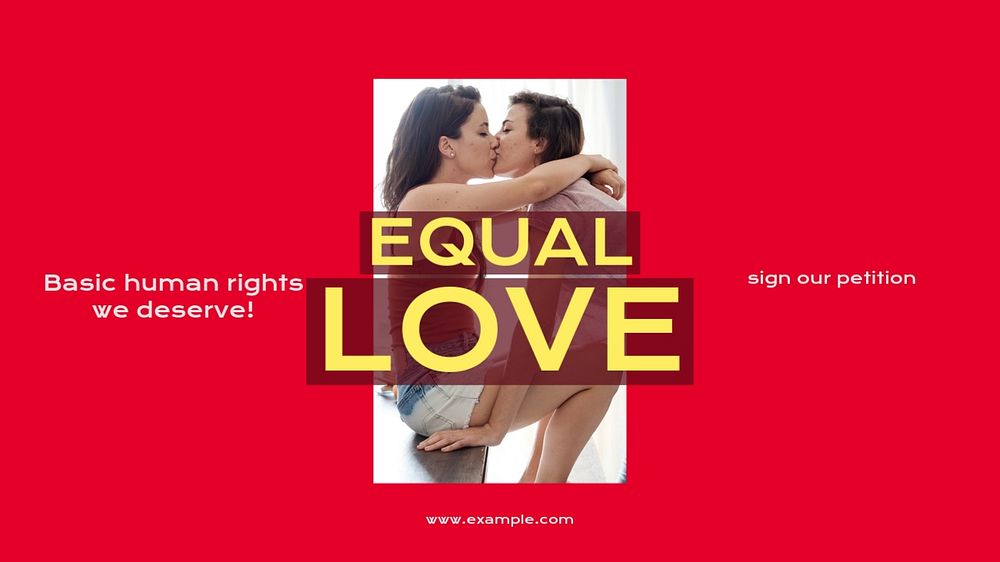 Equal love blog banner template, editable design