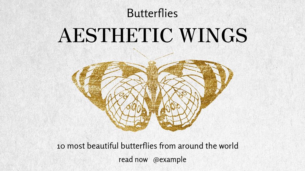 Butterflies  blog banner template, editable text