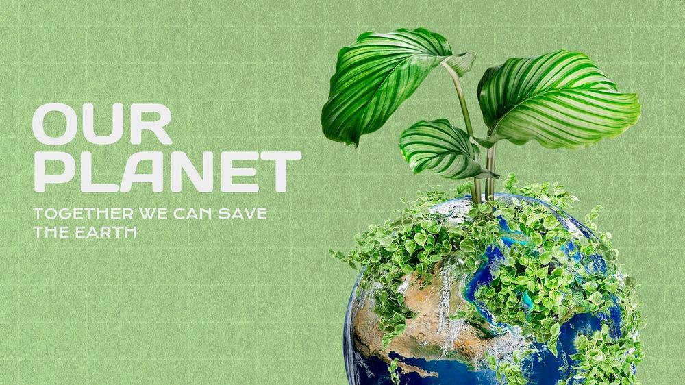 Our planet blog banner template, editable text