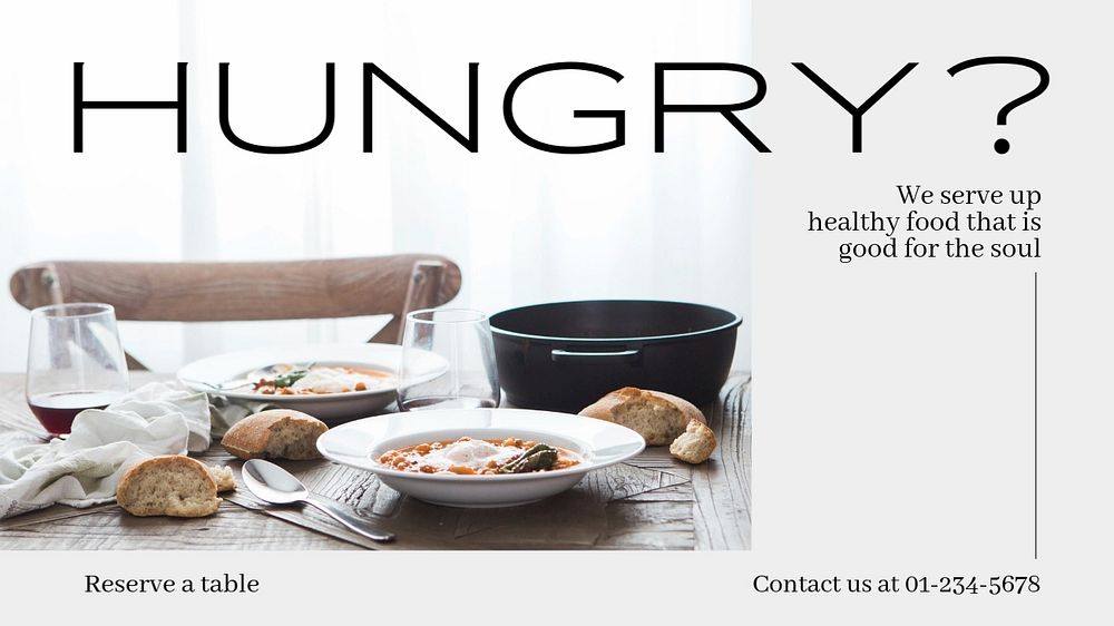 Healthy food  blog banner template, editable text