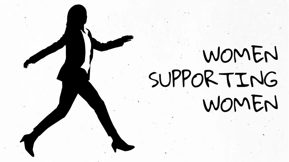 Women supporting women  blog banner template, editable text