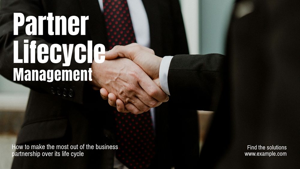 Partner lifecycle management  blog banner template, editable text