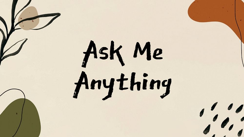 Ask me blog banner template, editable text