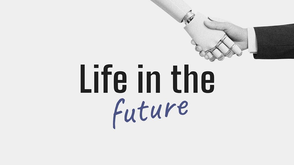 Future life blog banner template, editable text