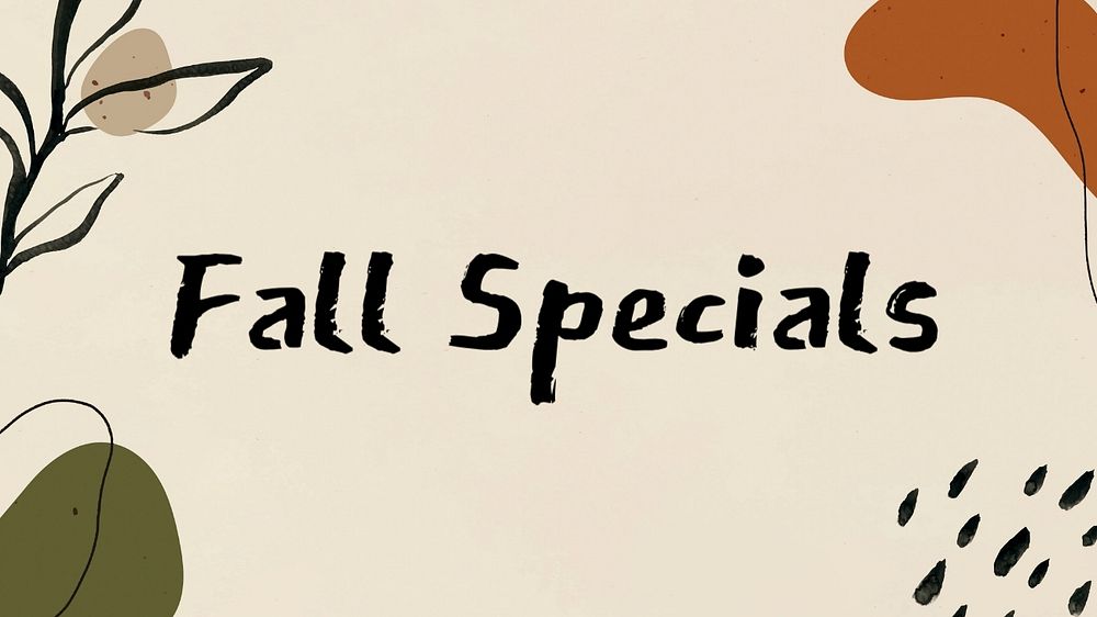 Fall specials blog banner template, editable text