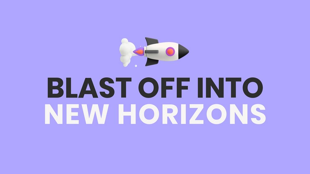 New horizons blog banner template, editable text