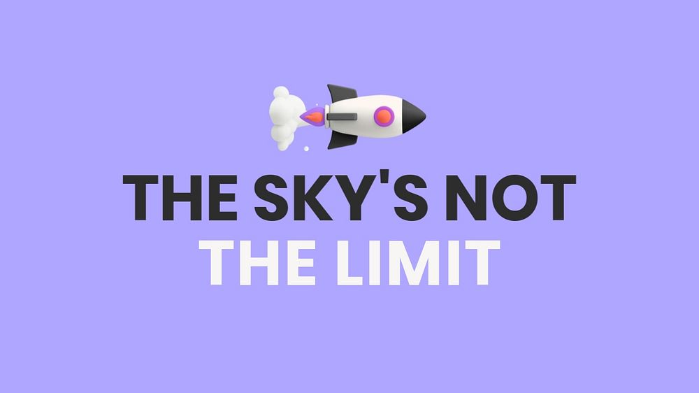 Sky's not the limit blog banner template, editable text