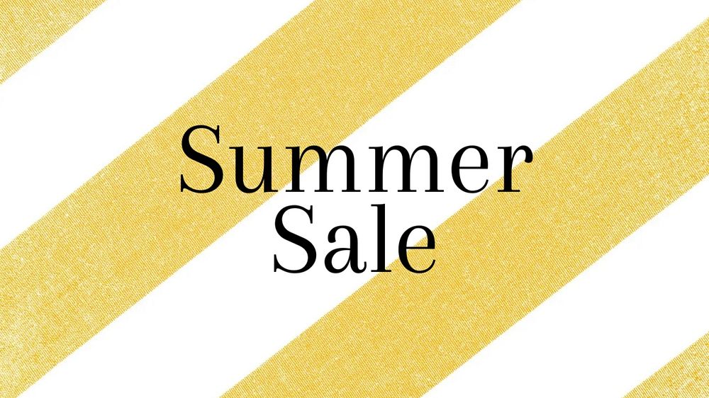 Summer sale blog banner template, editable text