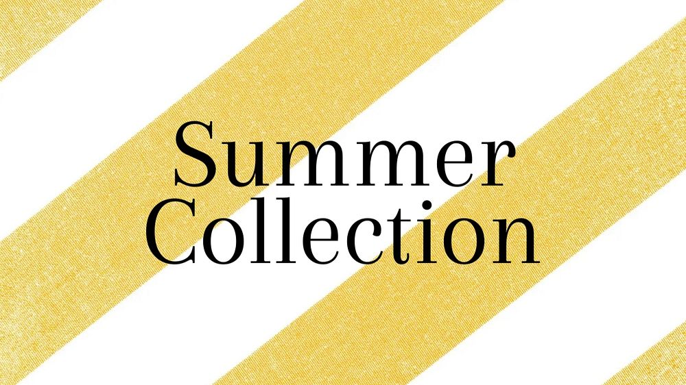 Summer collection blog banner template, editable text