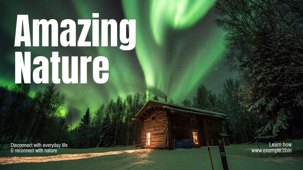 Amazing nature blog banner template, editable text