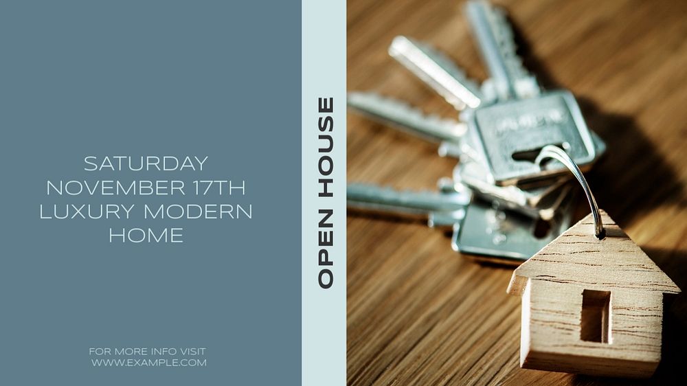 Open house  blog banner template, editable text