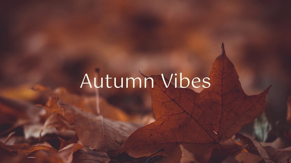 Autumn vibes blog banner template, editable text