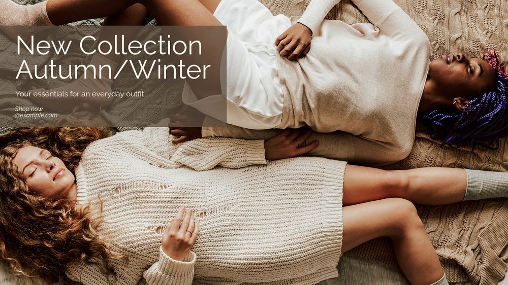 New collection blog banner template, editable text