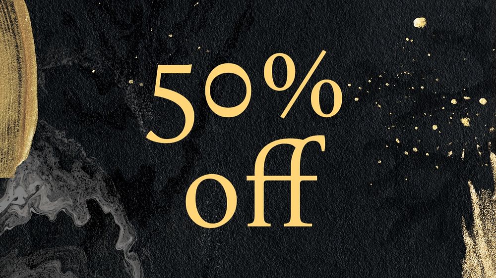 50% off blog banner template, editable text