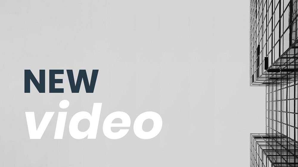 New video blog banner template, editable text