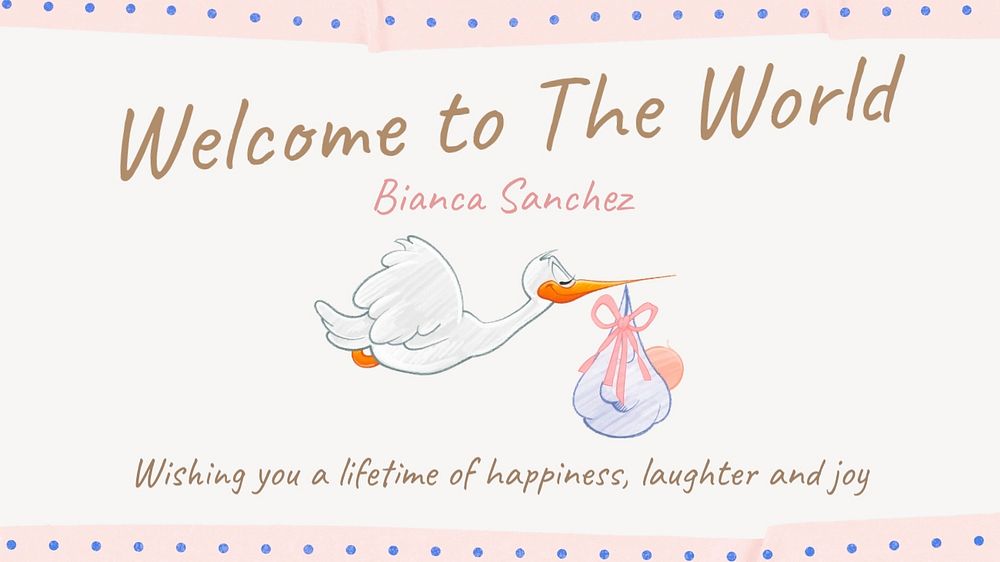 Welcome to the world blog banner template, editable text