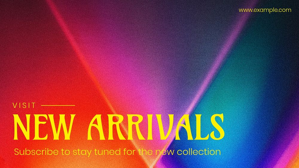 New arrivals blog banner template, editable text