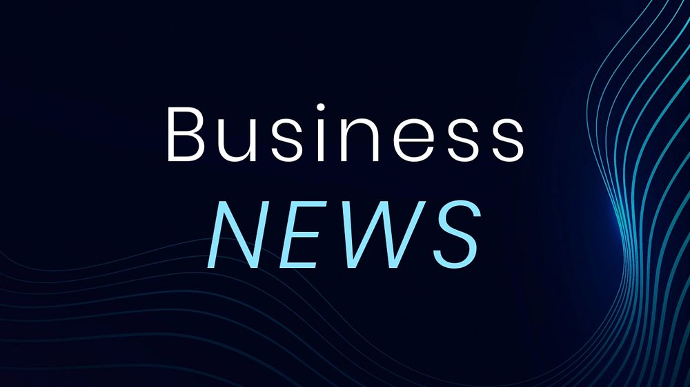 Business news blog banner template, editable text