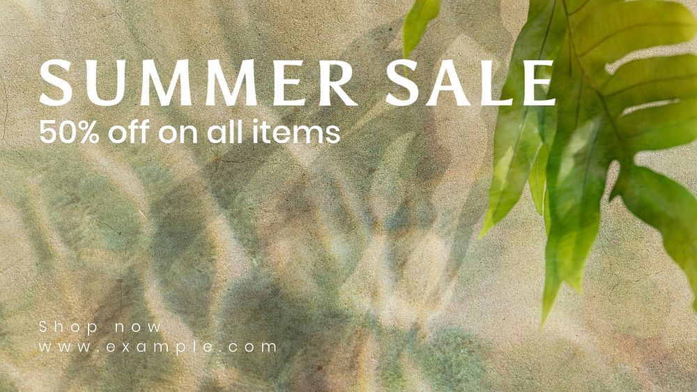 Summer Sale blog banner template, editable text