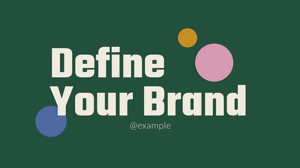 Define your brand  blog banner template, editable text