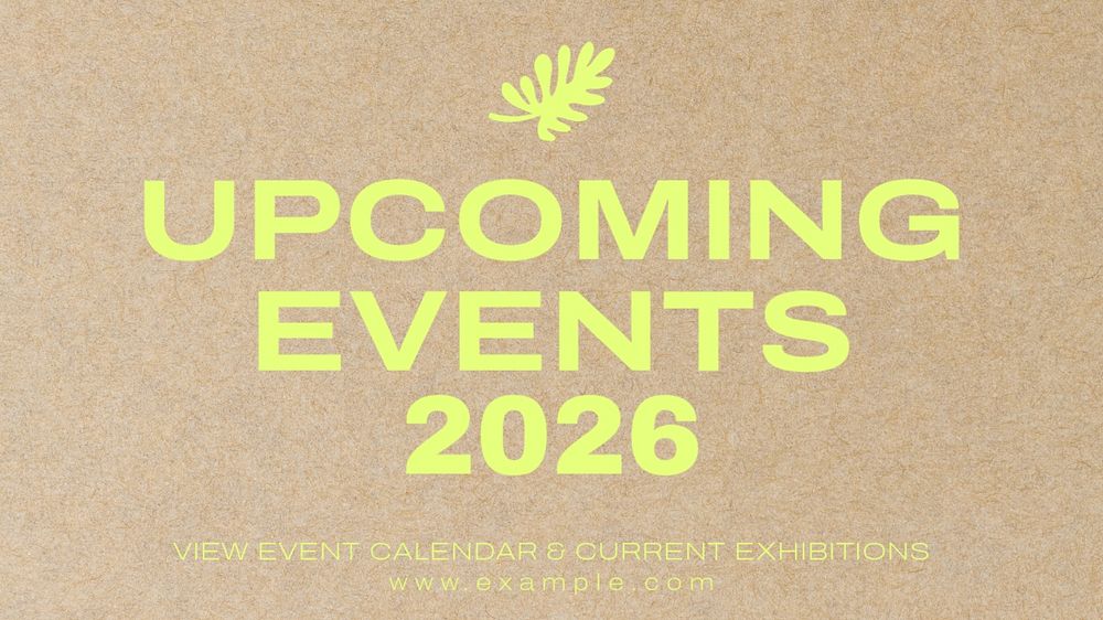 Upcoming events blog banner template, editable text