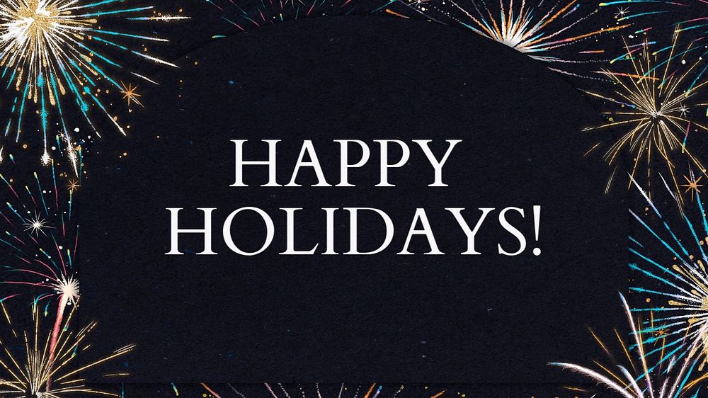 Happy holidays blog banner template, editable text