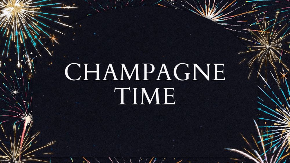 Champagne time blog banner template, editable text