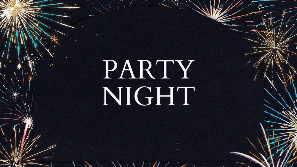 Party Night blog banner template, editable text