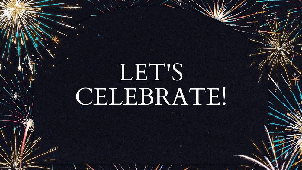 Let's celebrate! blog banner template, editable text