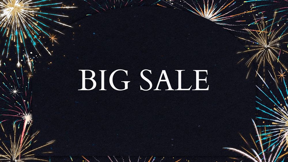 Big sale blog banner template, editable text