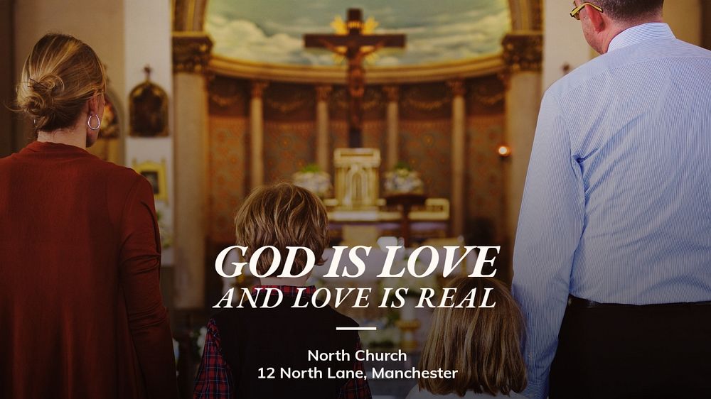 God is love blog banner template, editable text