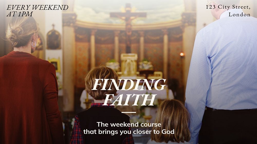 Finding faith blog banner template, editable text