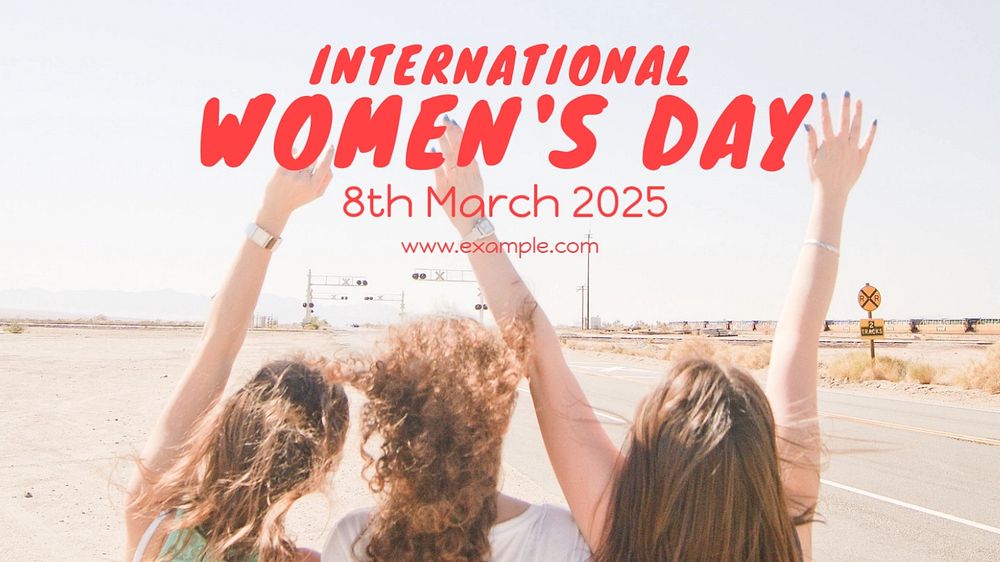 Women's day event  blog banner template, editable text