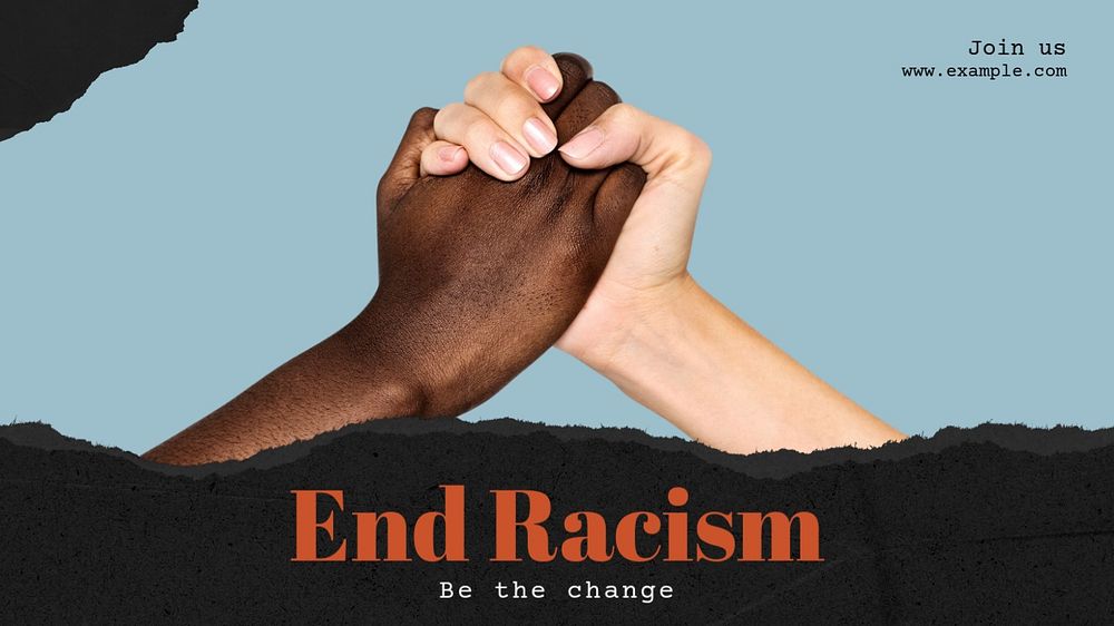 End racism blog banner template, editable text