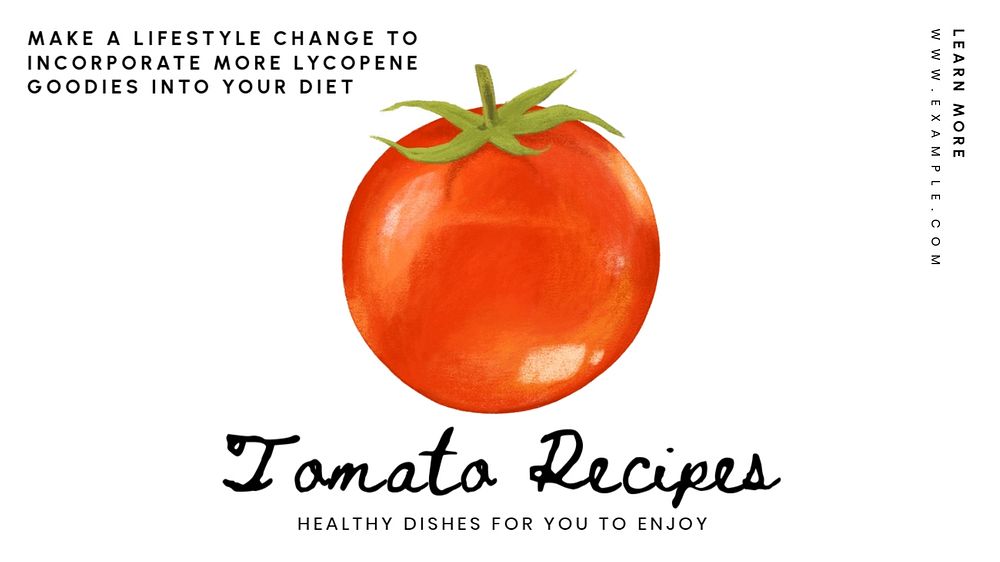 Tomato recipes  blog banner template, editable text