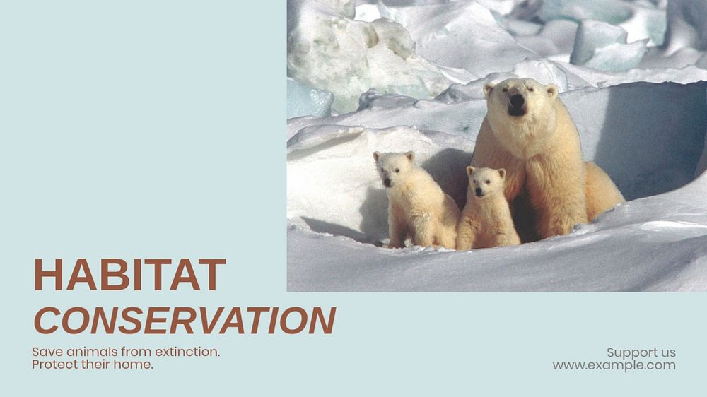 Habitat conservation  blog banner template, editable text