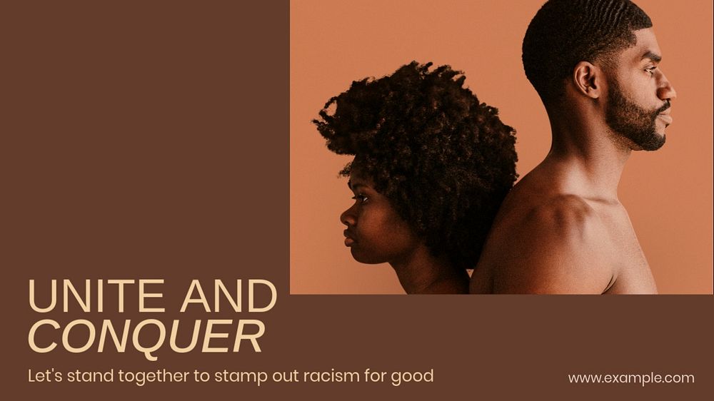 Stop racism blog banner template, editable text