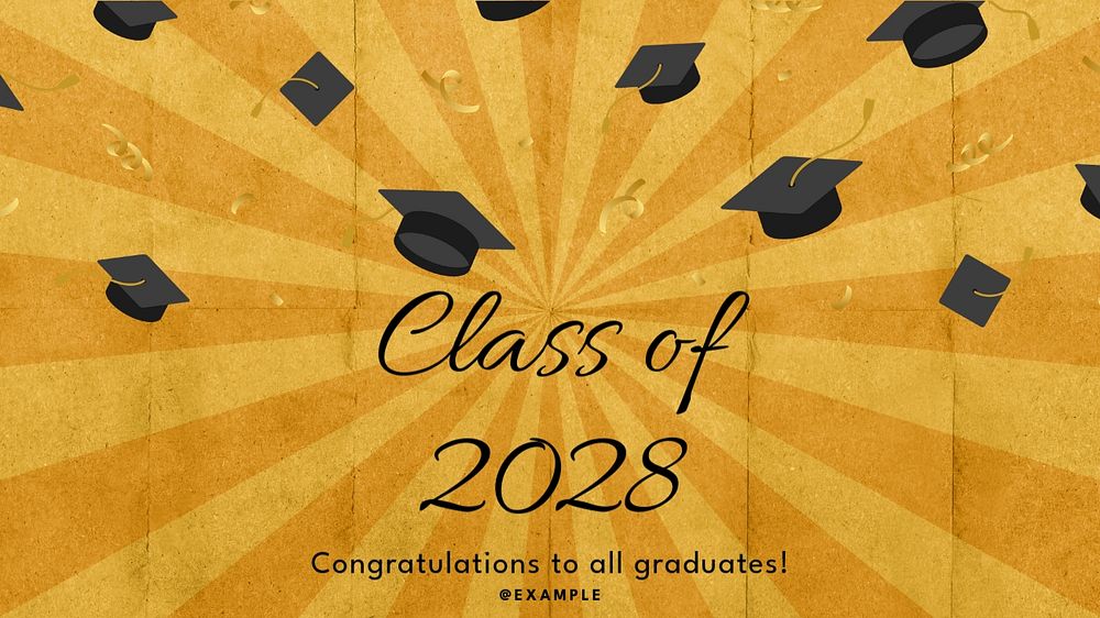 Graduation  blog banner template, editable text