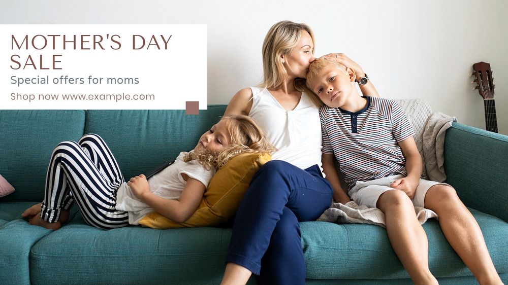 Mother's Day sale blog banner template, editable text