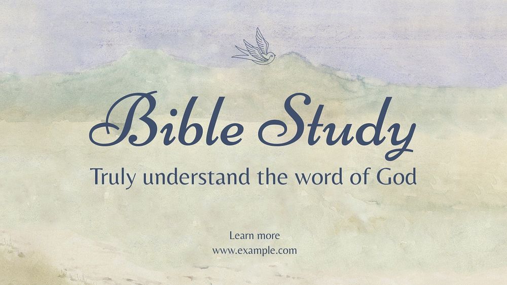 Bible study blog banner template, editable text