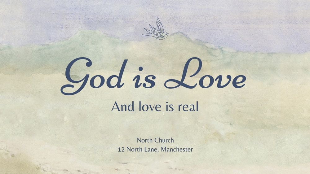 God is love blog banner template, editable text