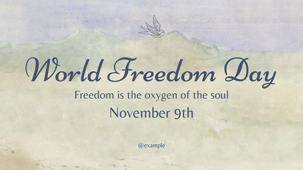 World Freedom Day blog banner template, editable text