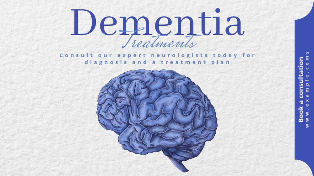 Dementia  blog banner template, editable text