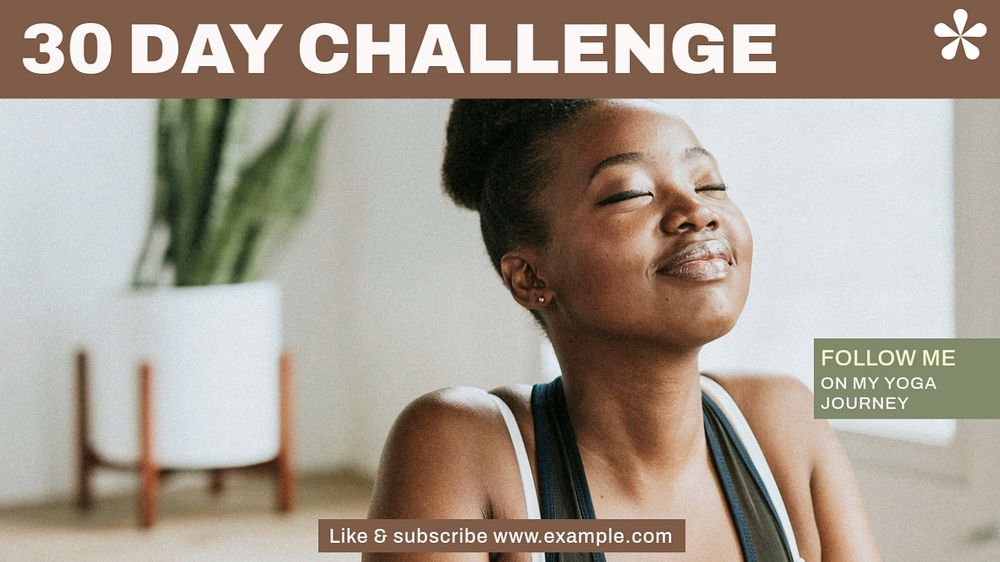 30 day challenge  blog banner template, editable text