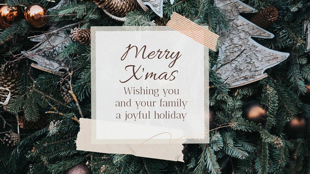 Merry X'mas  blog banner template, editable text