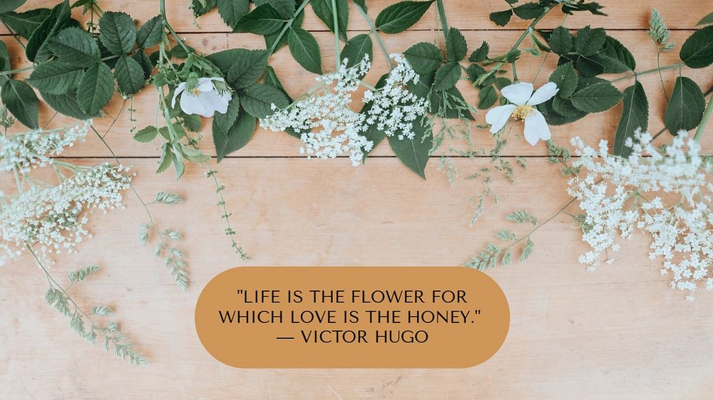 Victor Hugo quote  blog banner template, editable text