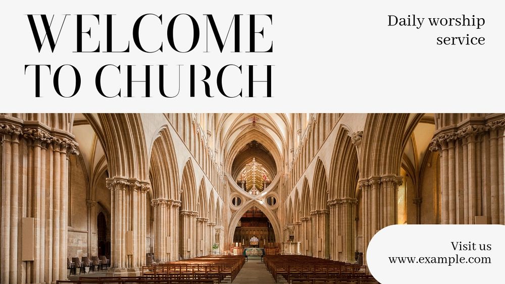 Welcome to church blog banner template, editable text