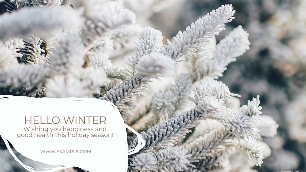 Hello winter wish  blog banner template, editable text