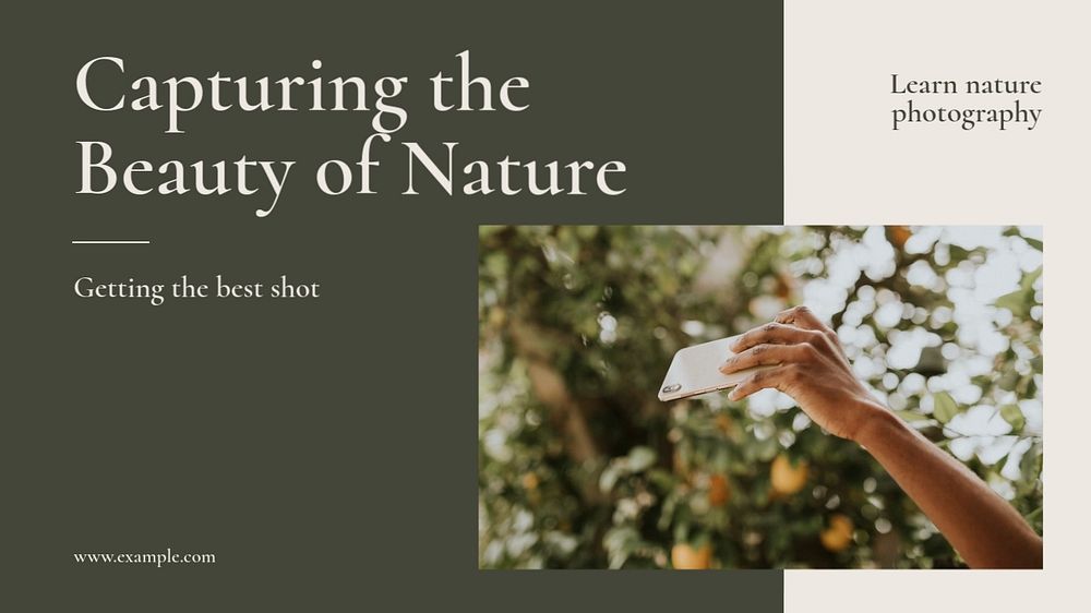 Nature  blog banner template, editable text